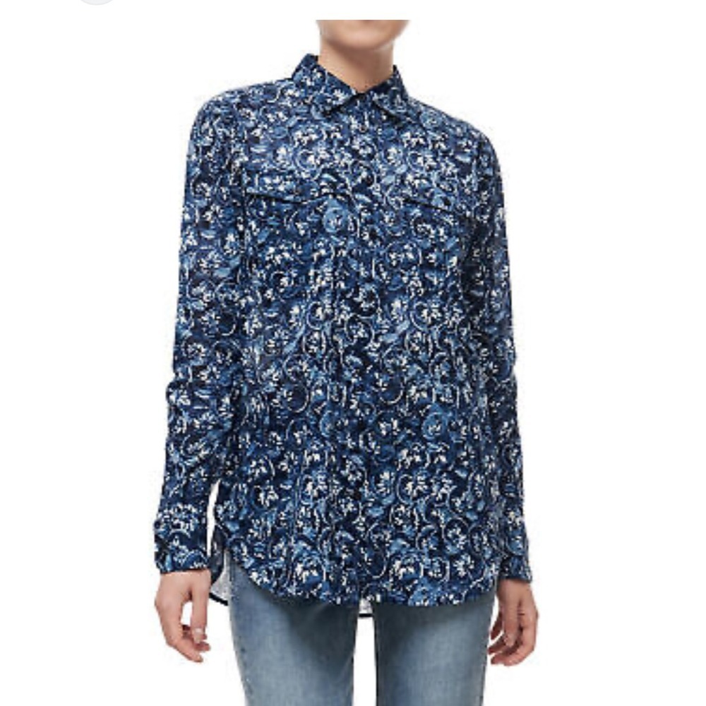 Lauren Ralph Lauren Romantic Floral Button Down Shirt Long Sleeve Blouse Medium‎